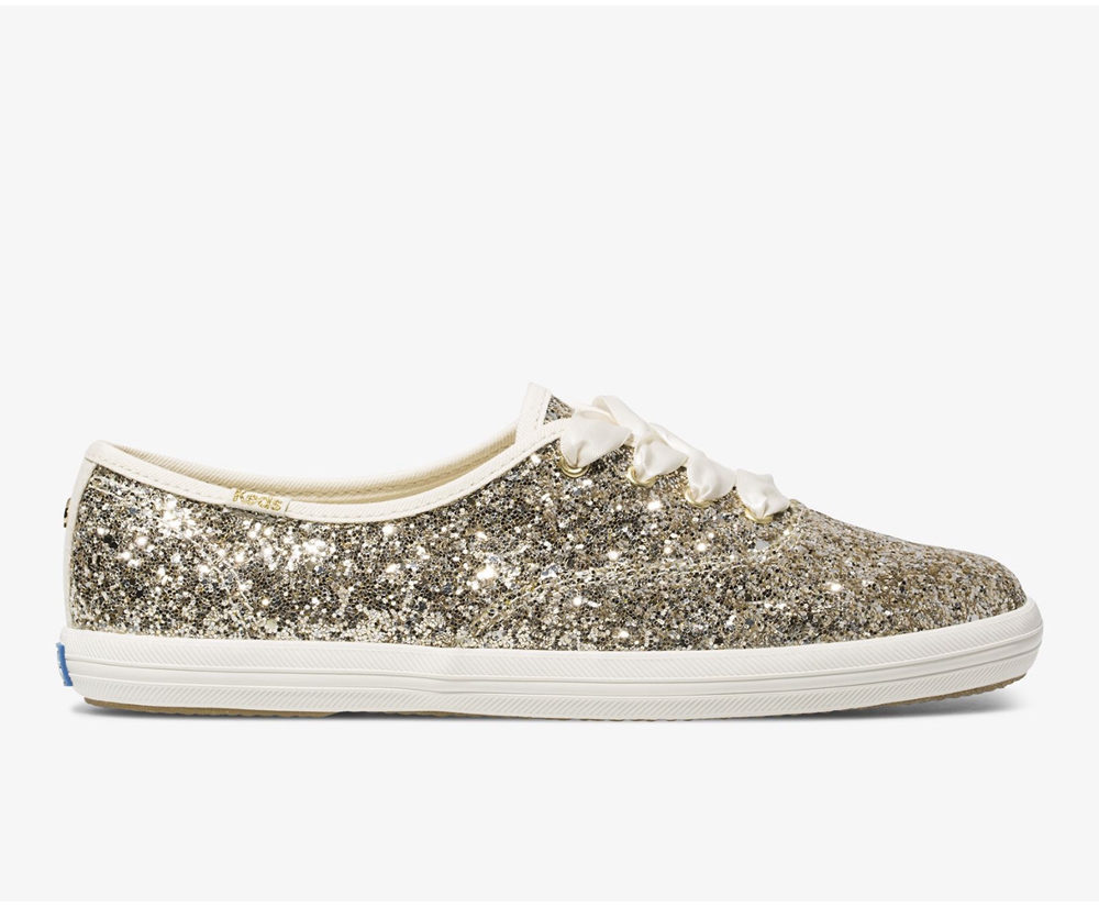 Keds Mexico - Tenis Keds Mujer Tiendas - Kate Spade New York Champion Glitter Dorados